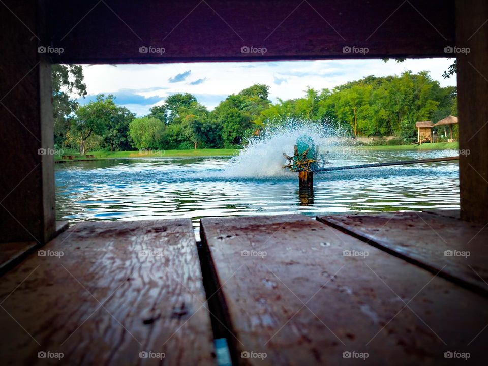 Vista retangular. Vista retangular com paisagem