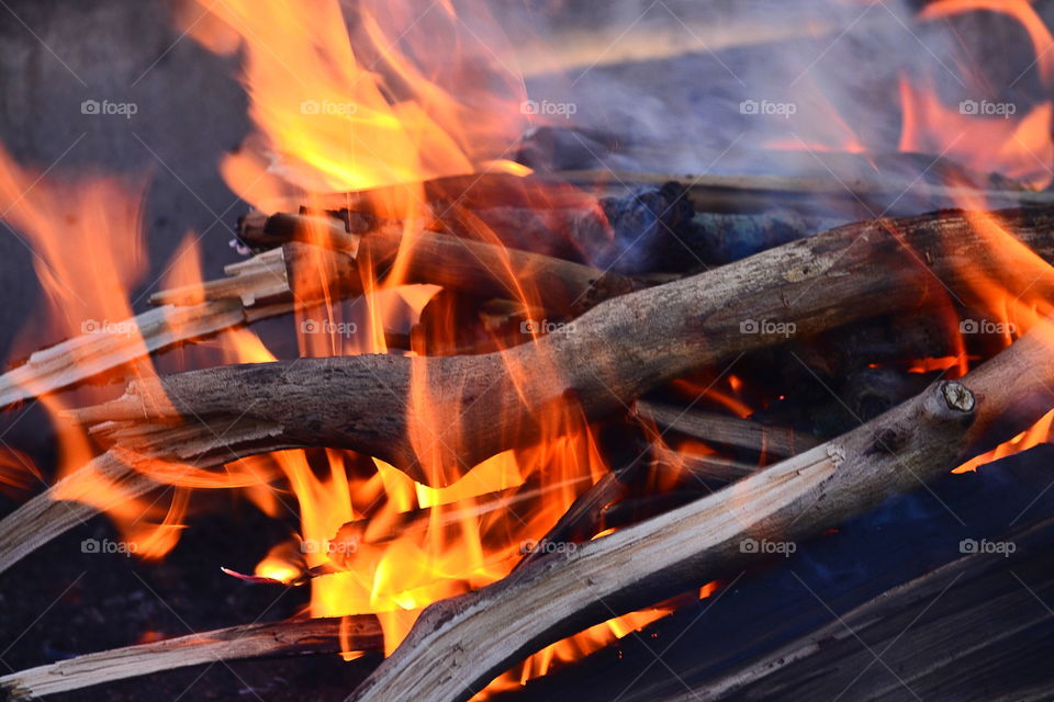 Close-up of a fire