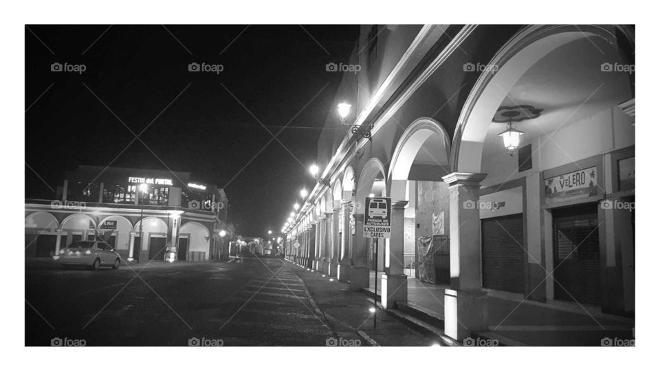 Portales de ciudad Guzmán jalisco mexico en blanco y negro