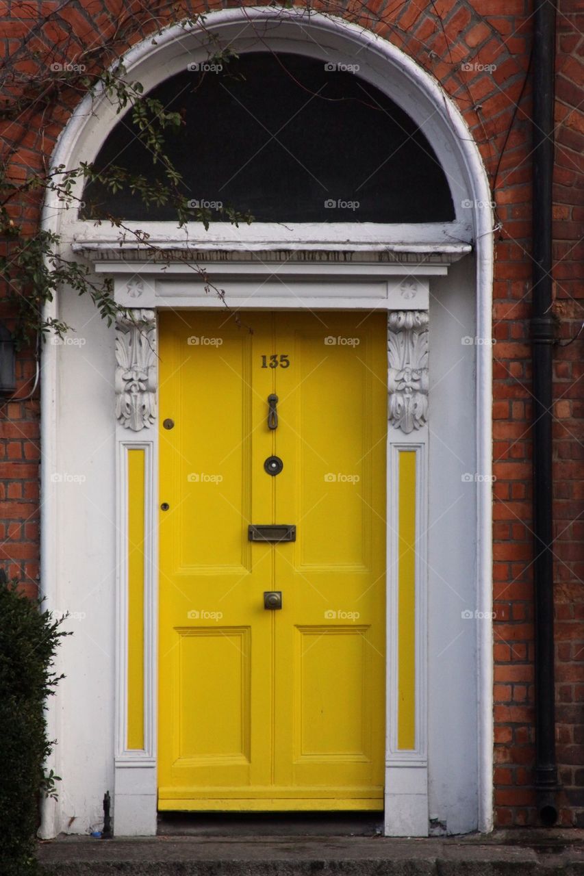 Yellow Oval Dublin Door