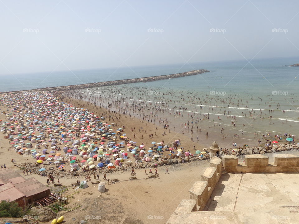 summer is open lets go to the beach oudaya rabat morroco