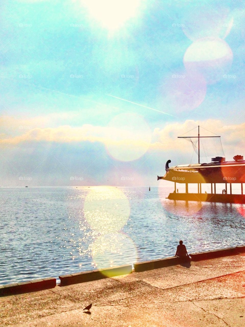 View of pier over sea