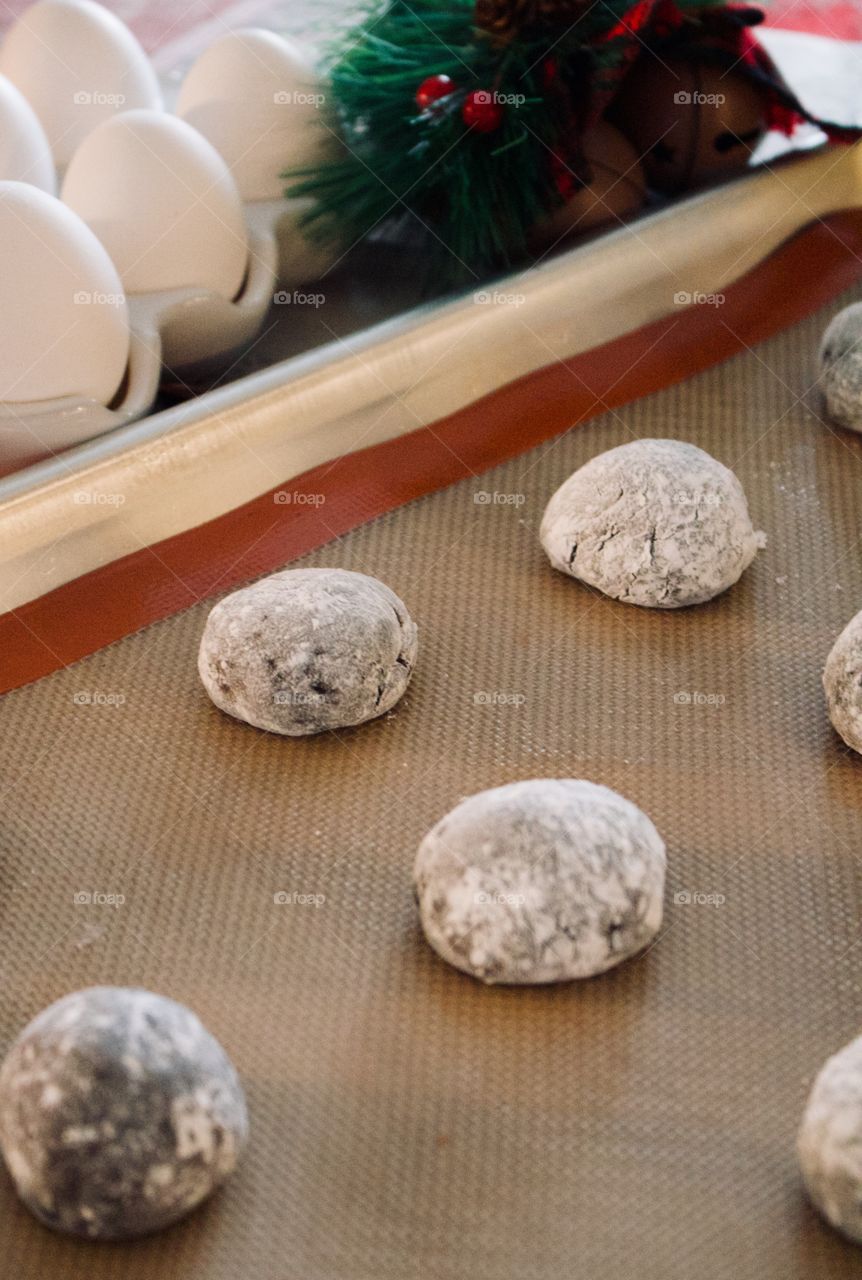 Chocolate crackled cookies for Santa 