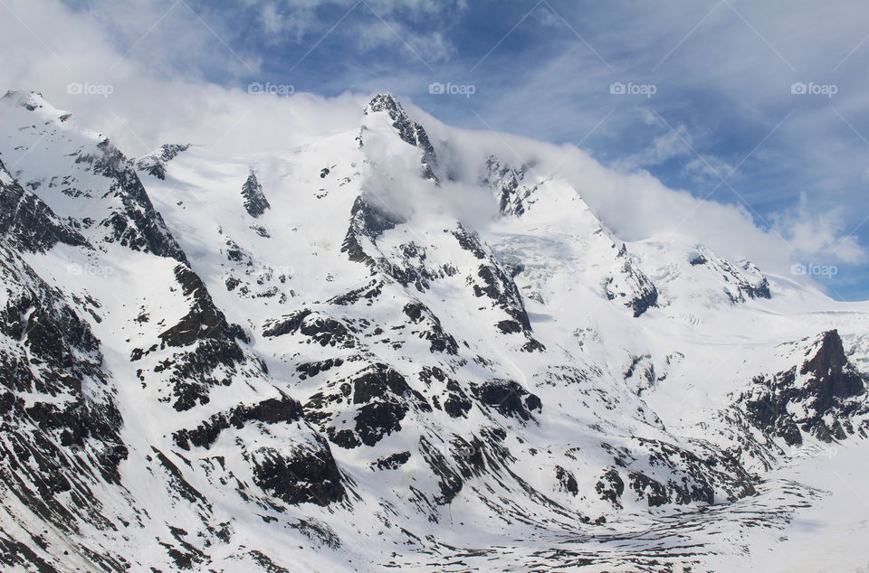 View of snowy mountain