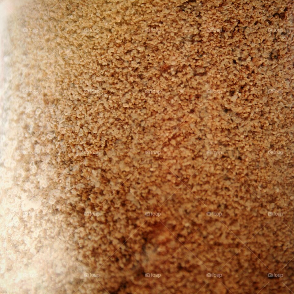 Sand in a glass jar - Close up