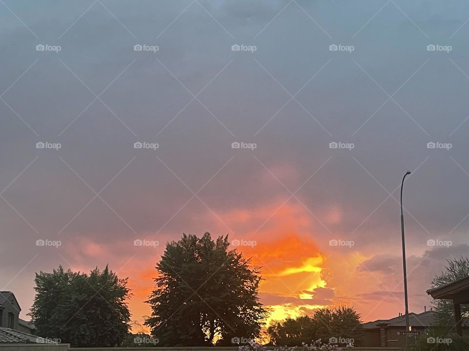 There something so powerful about the sunsets. And that AZ sky during Sunsets resembles something so pure and intriguing, words fail to explain. Another Sunset capture during another evening walk.
