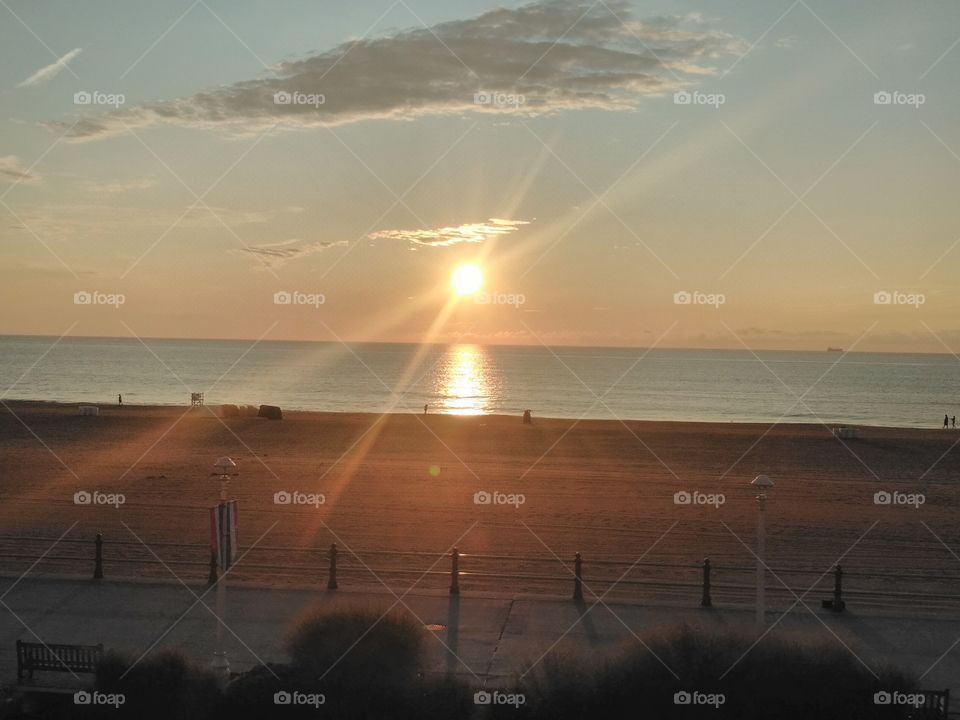 sun rise on Virginia Beach