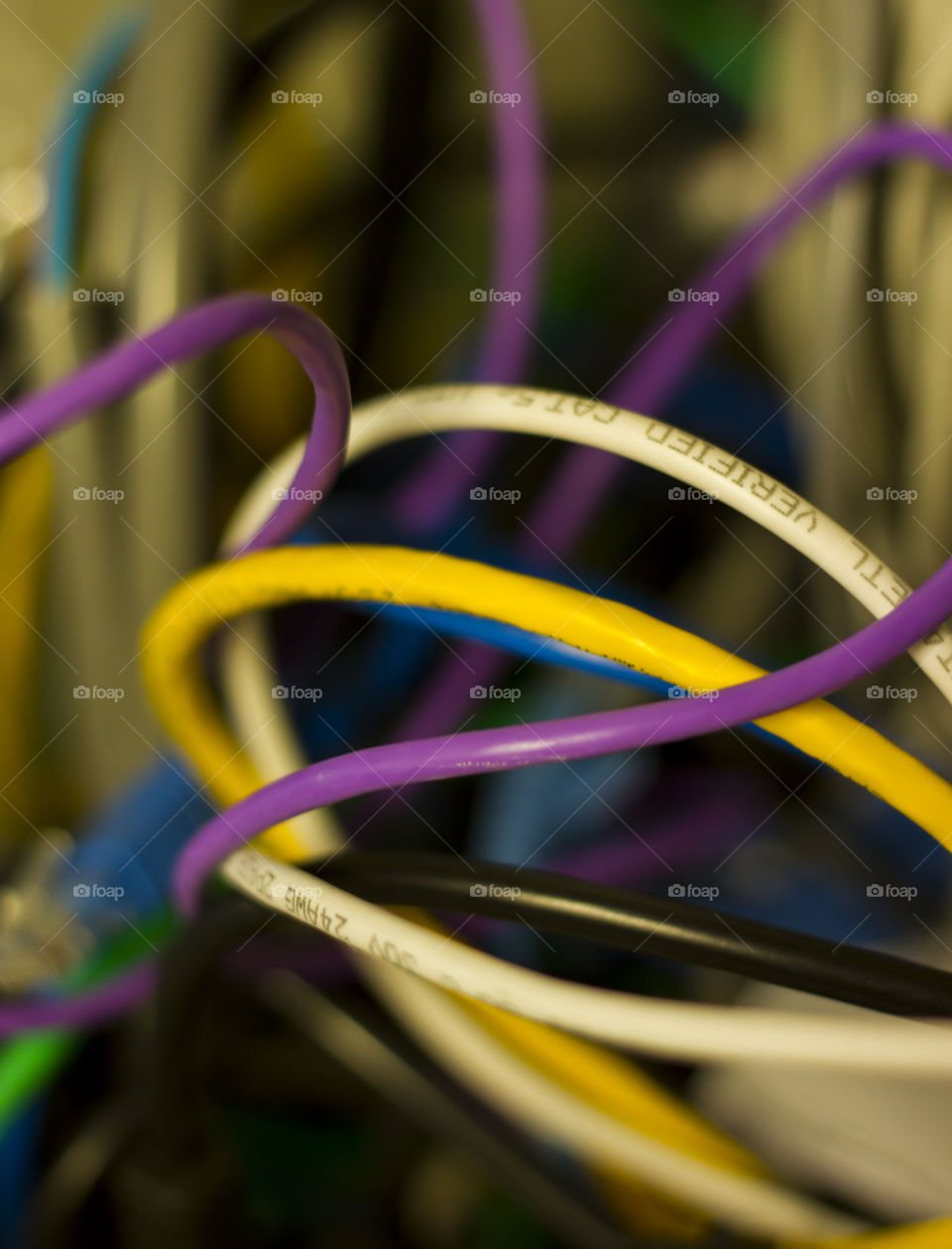 Multi-colored computer network cables