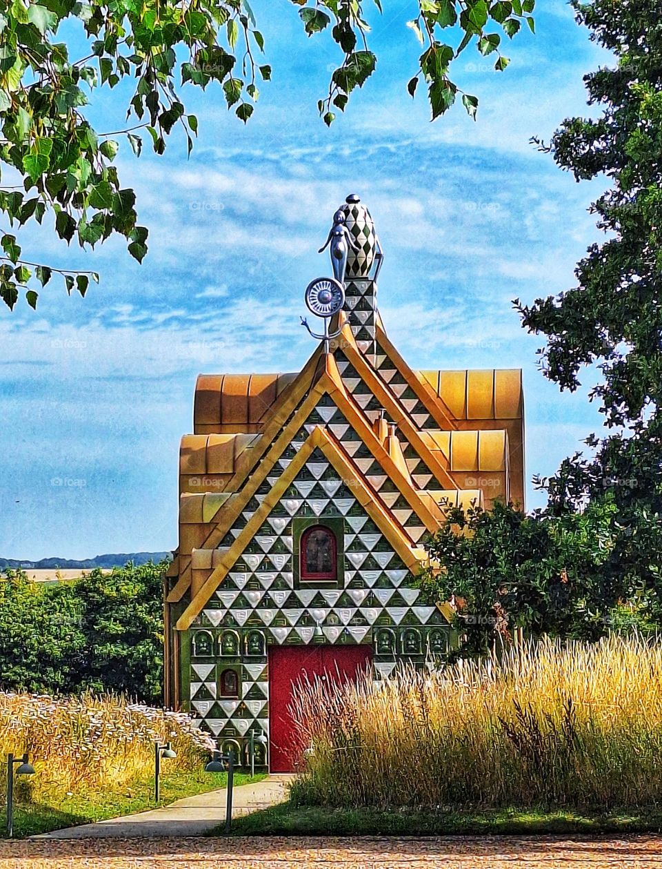 'House for Essex' designed by Turner Prize winning artist Grayson Perry. Unexpected to find in a field just outside the small village of Wrabness