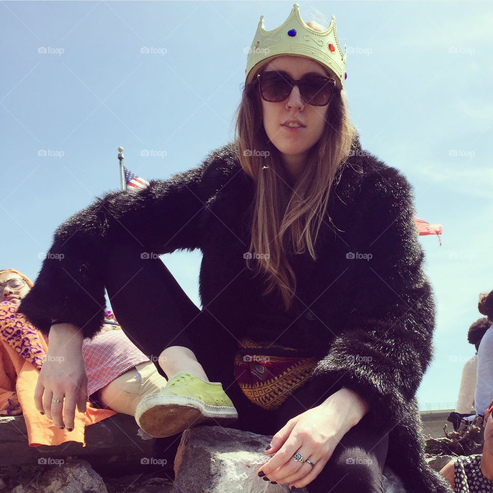 Queen for a Day. Still from a school project music video shoot.