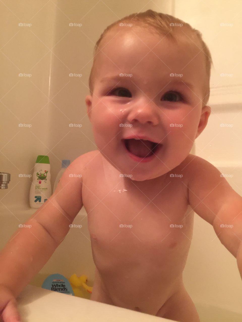 Beautiful face at bath time 