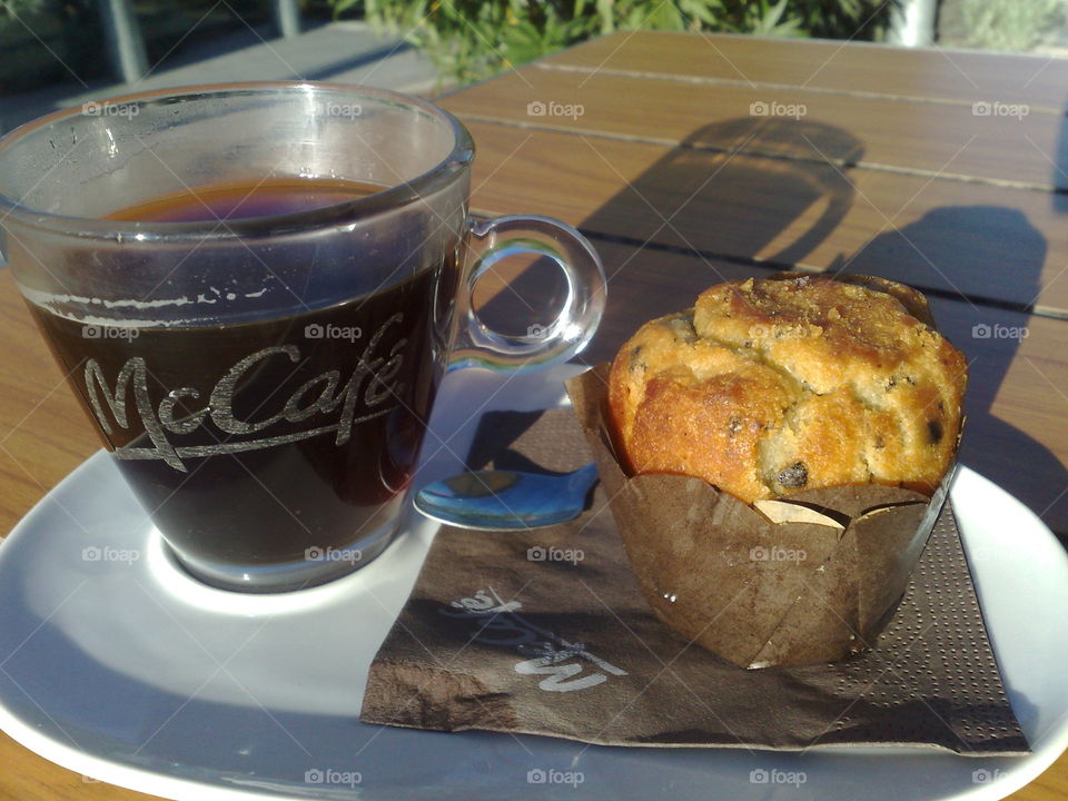 long american coffee, muffin MC cafè