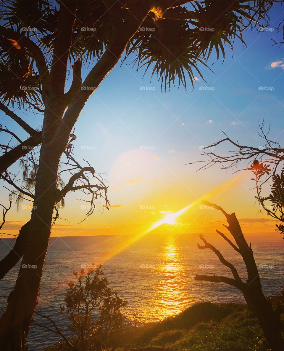 Sunrise in the tropical east coast 