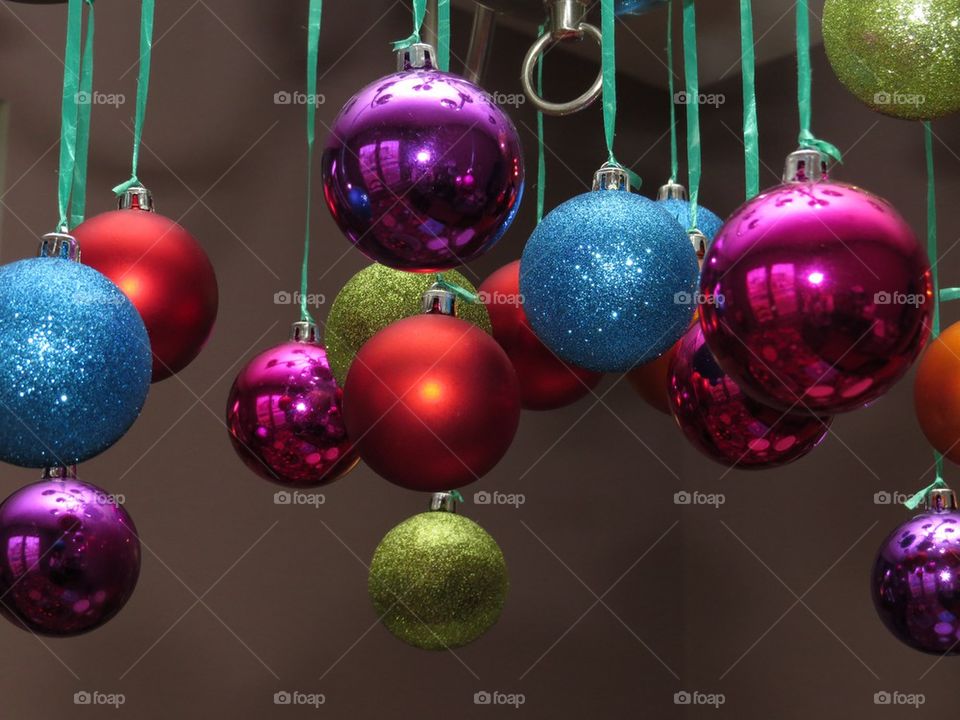 Christmas balls to decorate on a black background