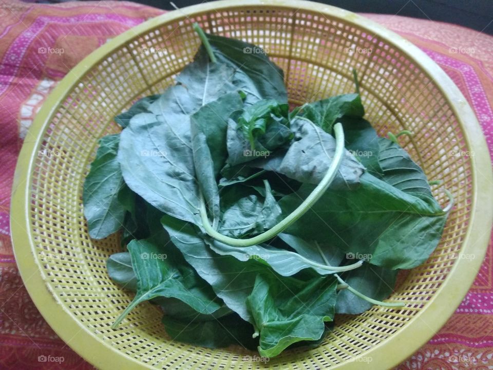 spinach in bowl