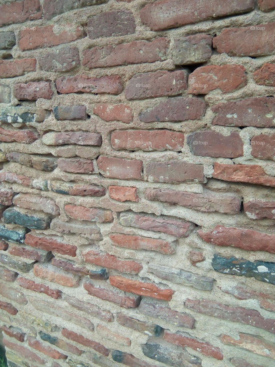 bricks used in ancient fort of Bathinda city- a monument protected by Govt Of India- inner part