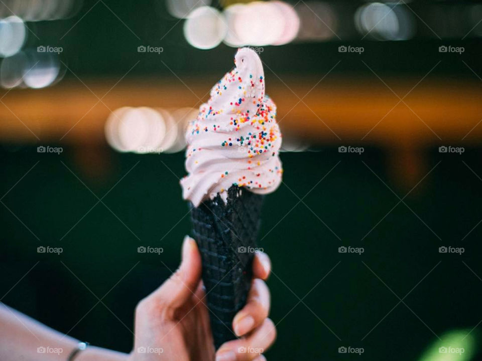 Close-up of ice cream cone