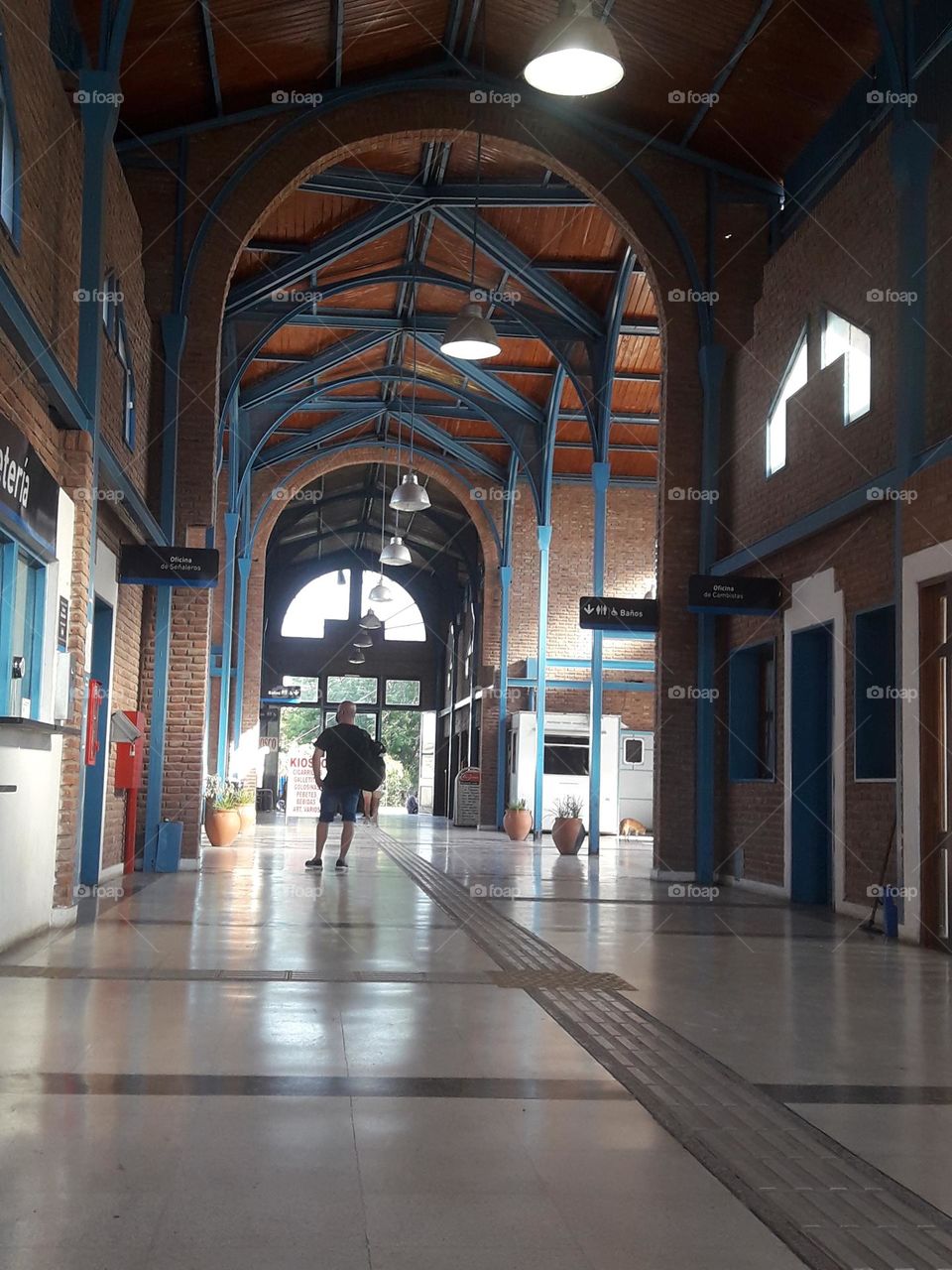 Waiting for the train