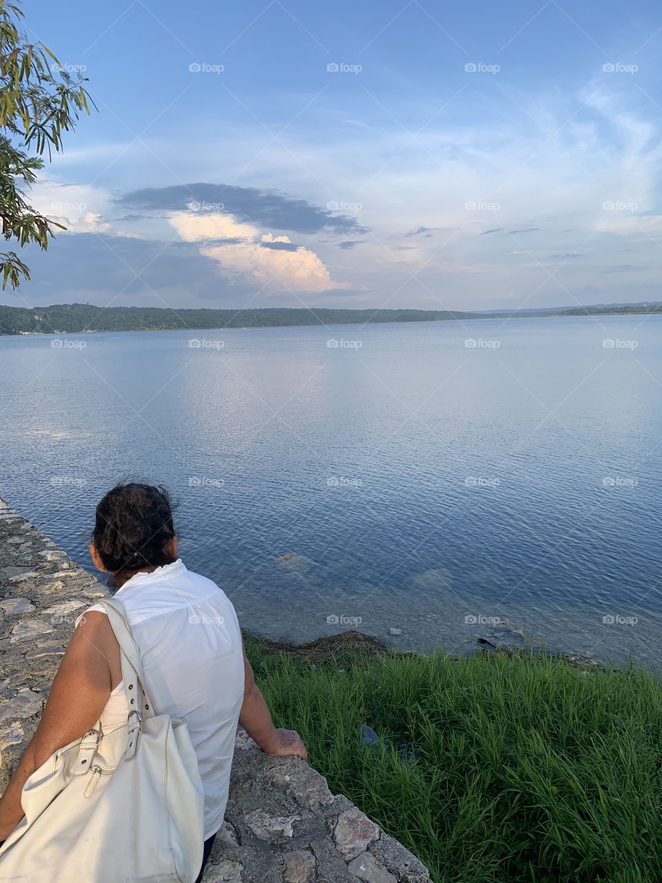 Watching the beauty of the lake 