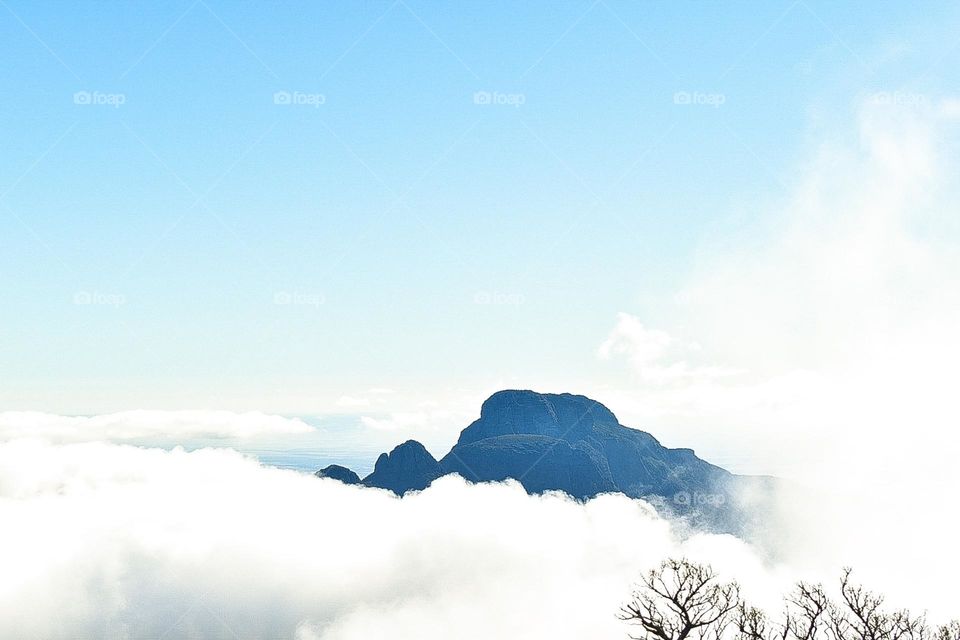 High above the clouds