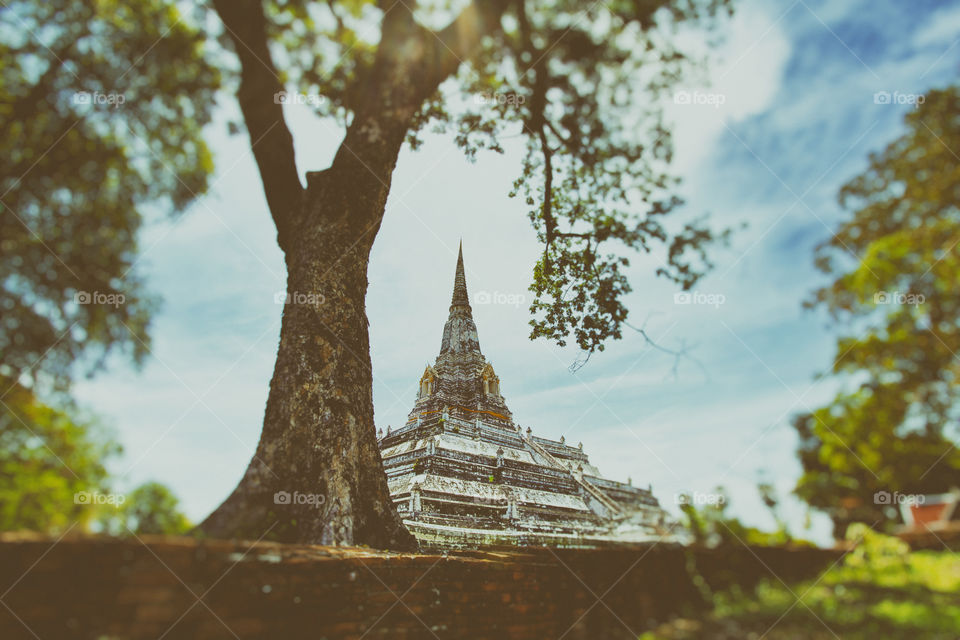 Buddhist temple in ancient capital of Siam Ayuthaya Thailand