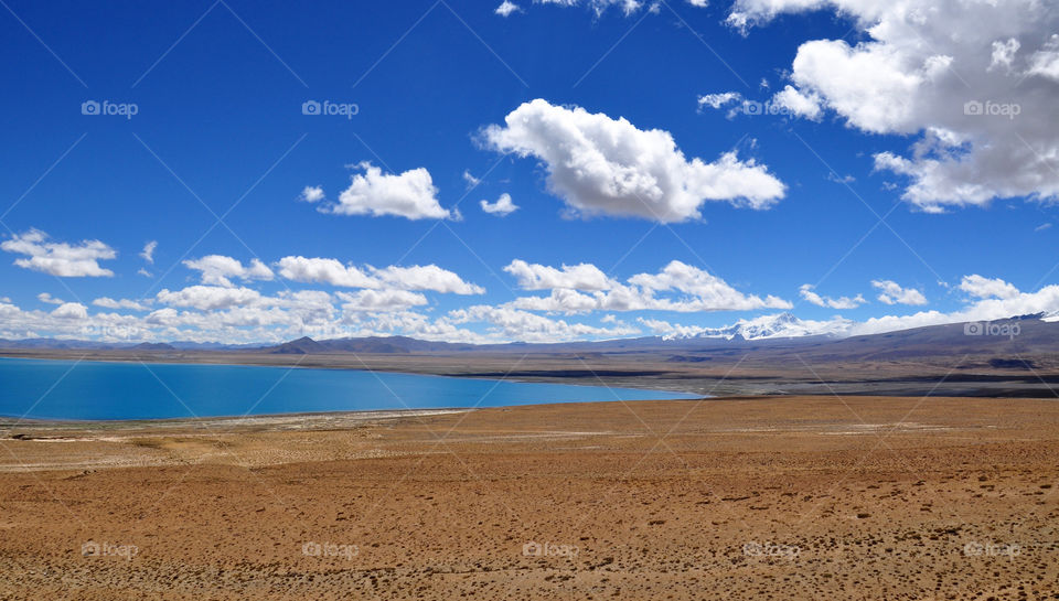 Beautiful lake in Tibet 