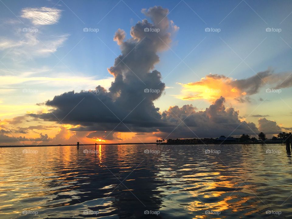 Sunset, Water, Dawn, Sun, No Person