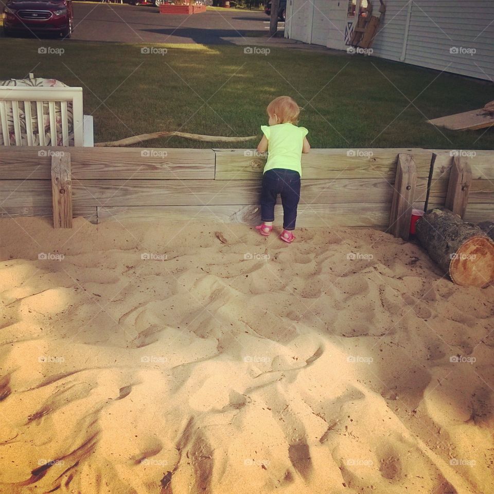 Child in sand. Child in sand 