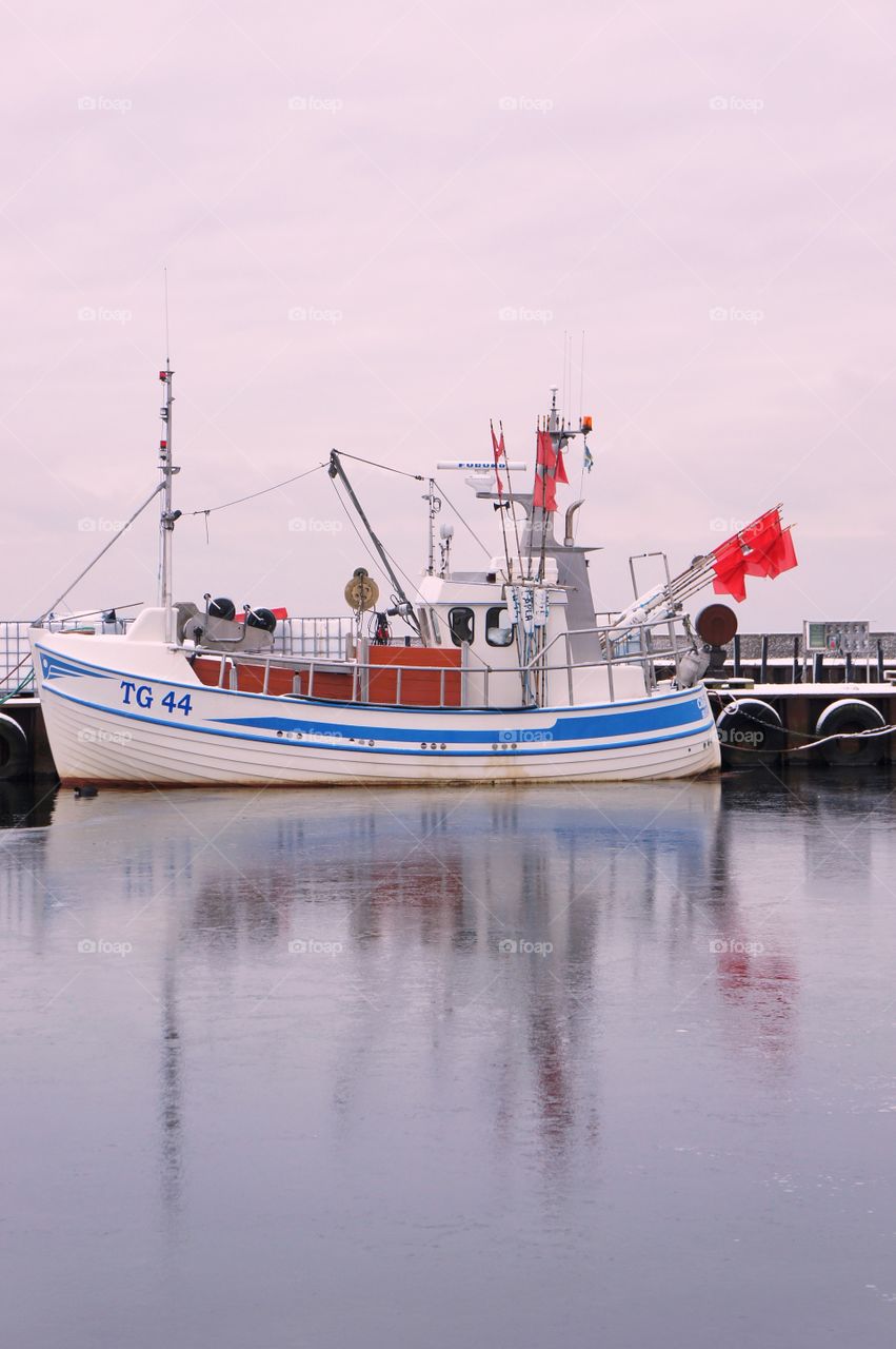 Fishingboat in Winter light 