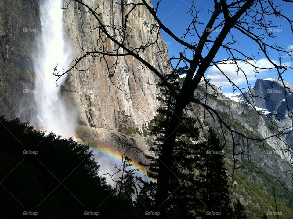 Rainbow at Yosemite falls