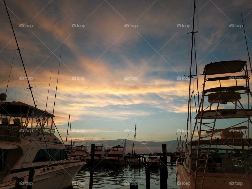 nautical vessels sunset.