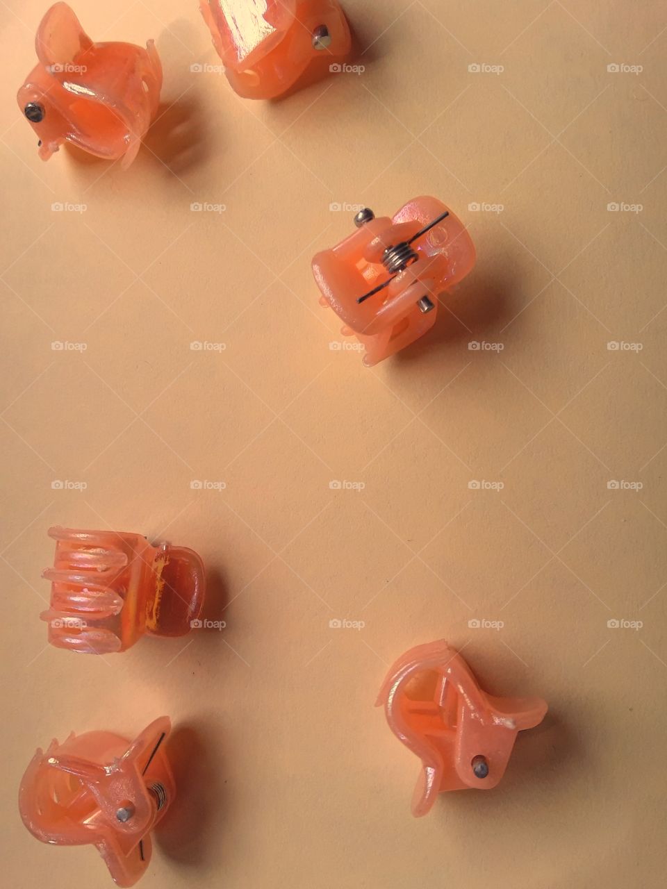Orange Color story:Hair clips