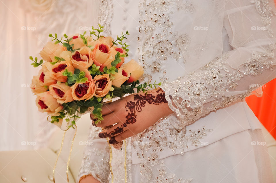 Bride Holding Flower