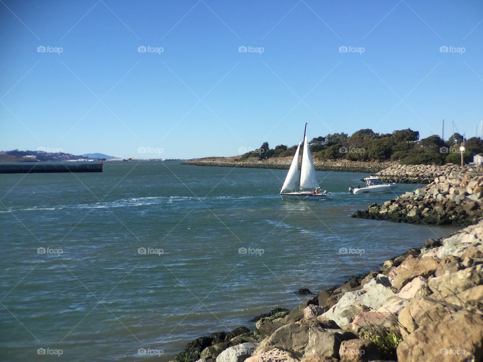 Seascape, boat