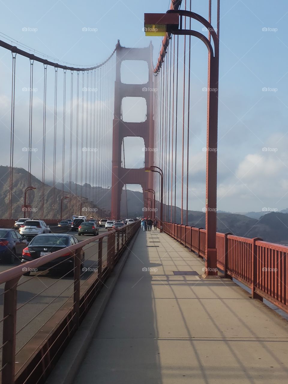 Golden Gate  bridge walking path.