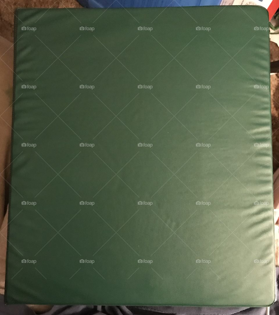 A homemade US cavalryman picture book. This was created, using a 3-ring binder as a form of book and to keep a thick stack of protected pages together. The cover doubling as a title page is found inside the second the book is opened.