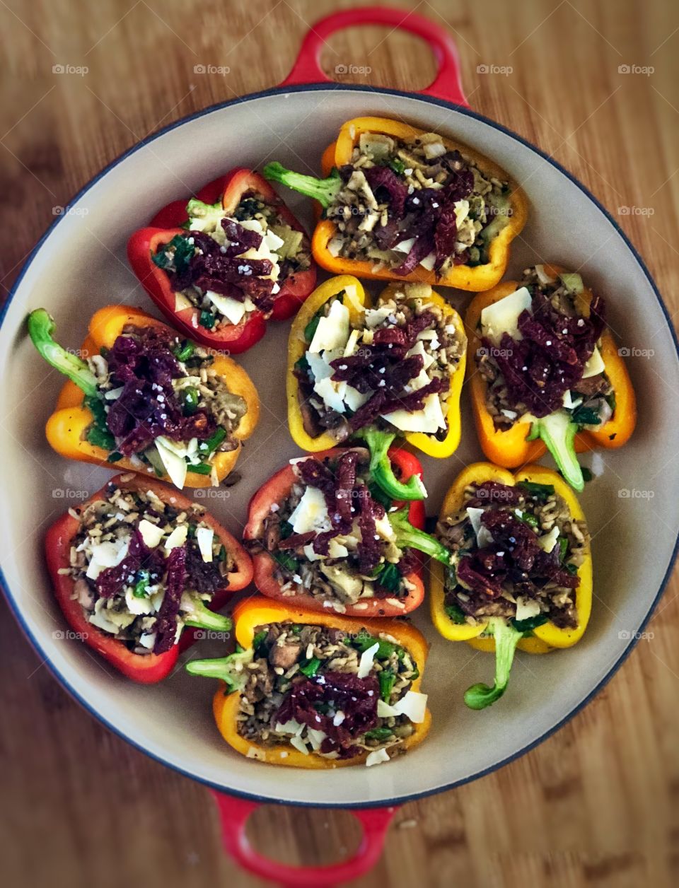 Cooking Healthy With Style, Vegetarian Stuffed Bell Peppers 🌶