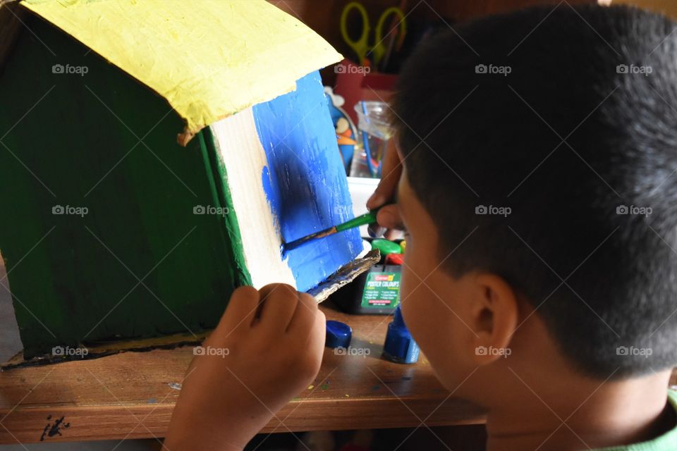 leisure activities at home in natural light