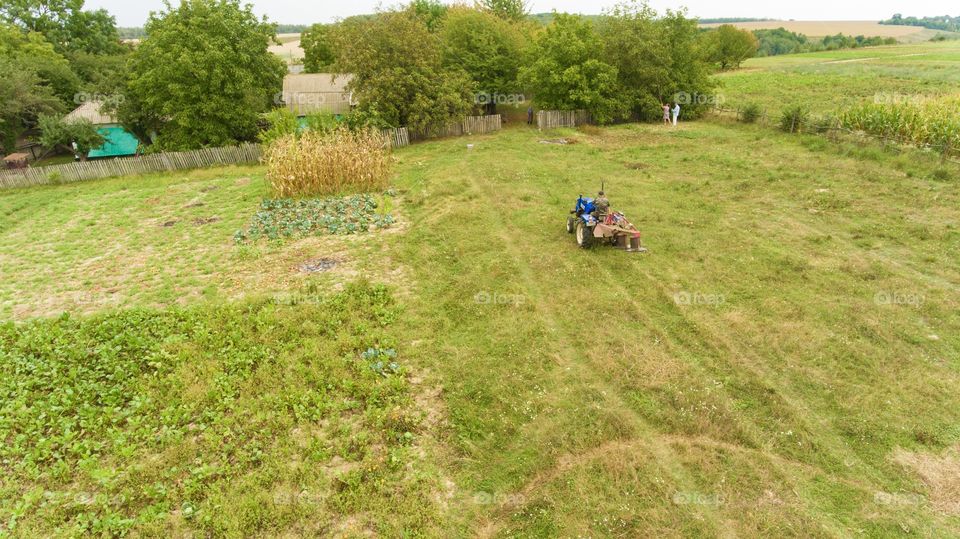 Tractor on the field