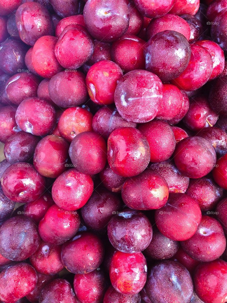 Plums in market