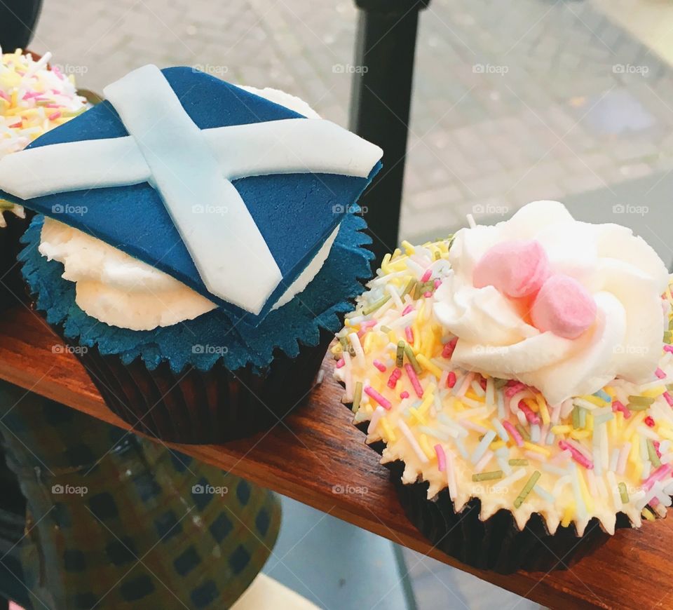 Scotland cupcakes in Edinburgh.