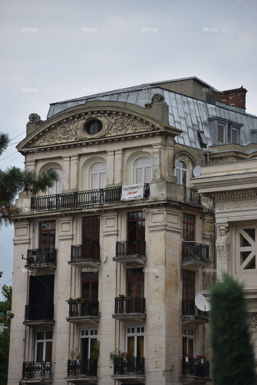 Stylish building, central area of Bucharest, Romania