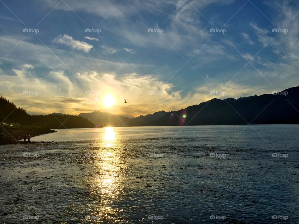 Sunset at Solomon Gulch Valdez Alaska 