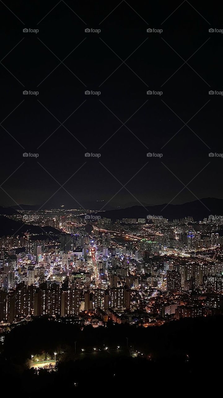 Nisan, South Korea at night 
