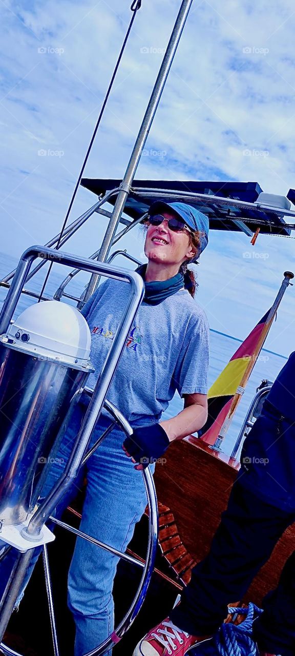 Steering a sizable boat on the open sea can be tremendous fun. It conveys a feeling of direct and immanent power. Should things go wrong experienced seafarers of the „Baltic Sea“ near „Rostock“, Germany are standing by. 2023. Hypnotic Productions