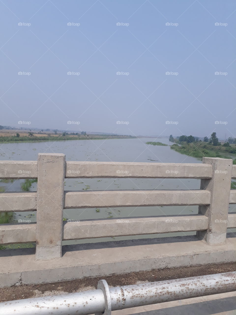 Beautiful mother nature and river and bridge on highway.. Of ropar bypass