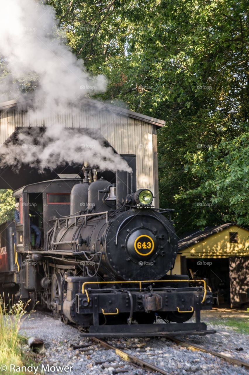 Train, Condensation, Railroad Track, Engine, Railway