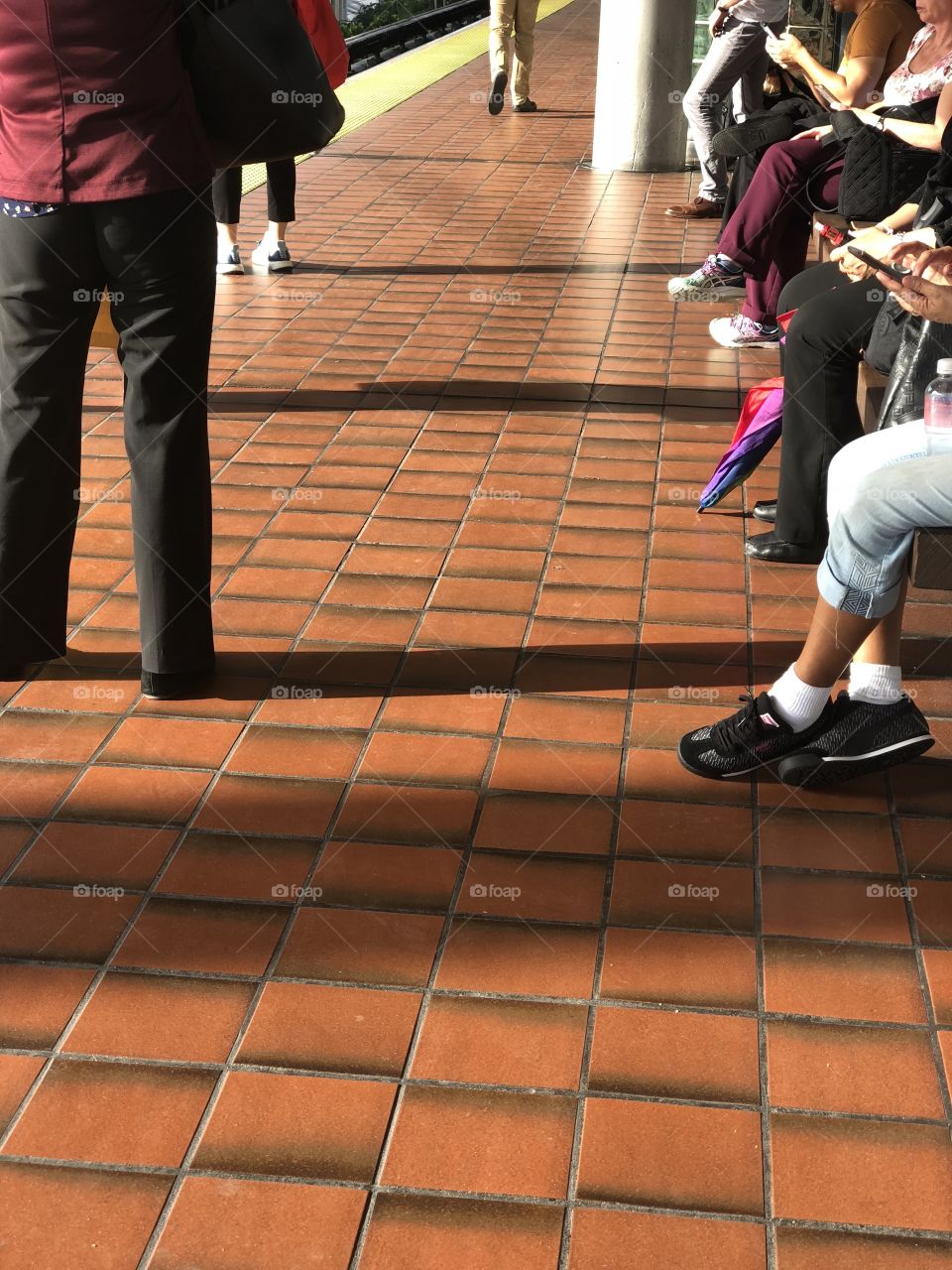 Waiting at the train station