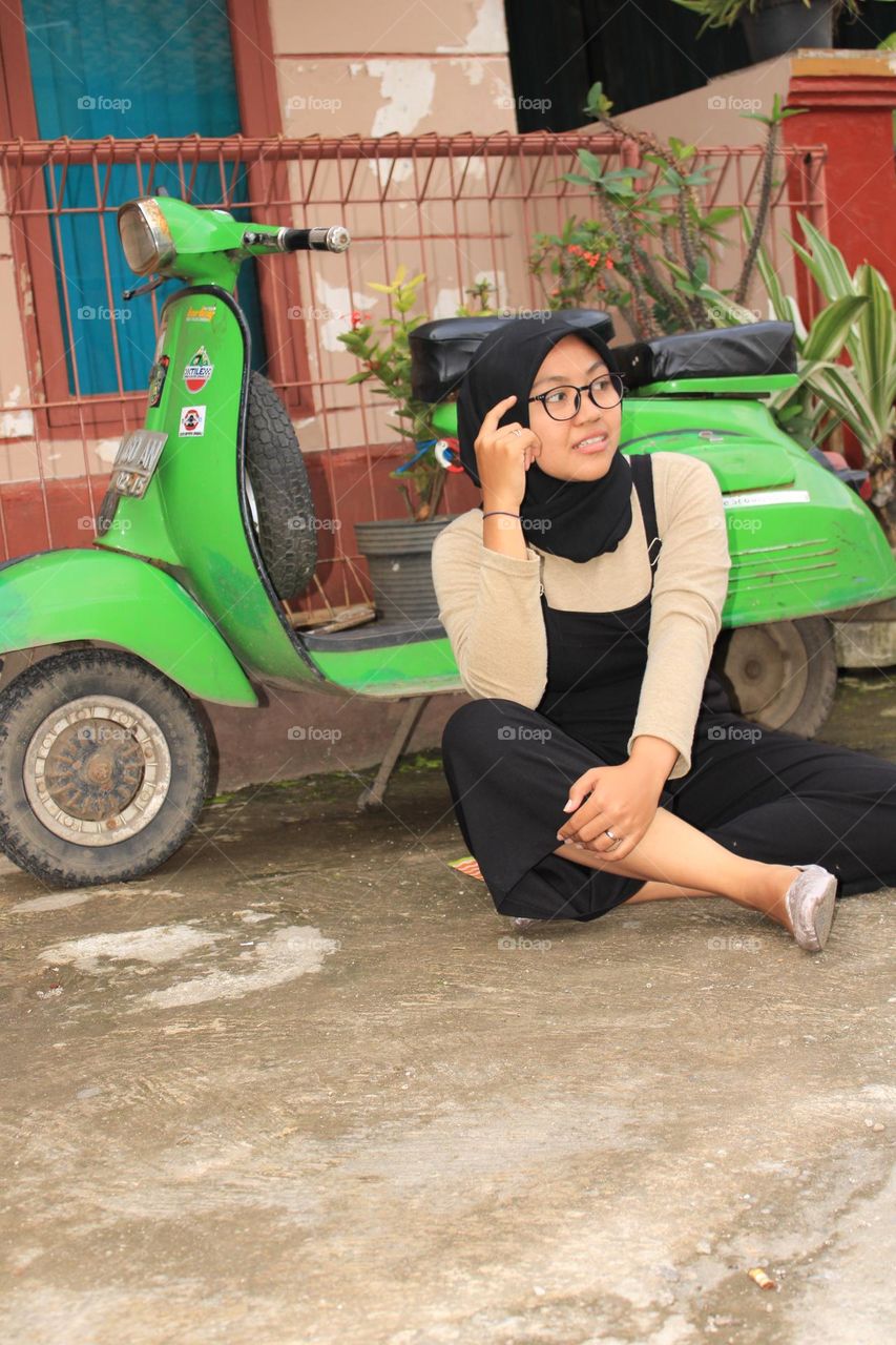 think about green Vespa