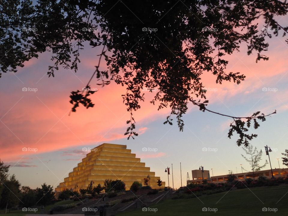 Famous ziggurat building in Sacramento 